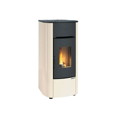 Stufa a pellet ermetica ventilata ANGELICA avorio nero bordeaux La Nordica Extraflame