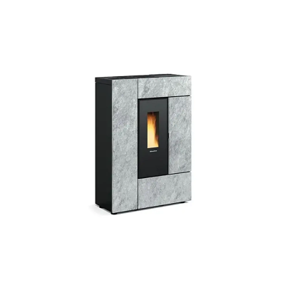 Stufa a pellet ermetica canalizzata slim GABRIELLA PLUS pietra naturale La Nordica Extraflame