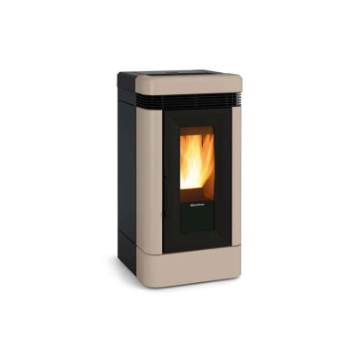 Stufa a pellet ventilata LUCIA bordeaux bianco tortora La Nordica Extraflame