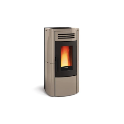 Stufa a pellet ermetica con doppia canalizzazione TERRY PLUS La Nordica Extraflame bianco,bordeaux,tortora