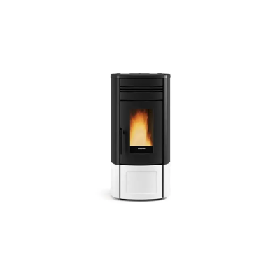 Stufa a pellet ermetica ventilata NORIS LUX La Norica Extraflame bianco,tortora