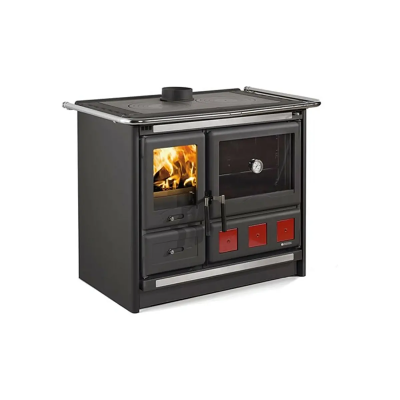 Stufa a legna ROSA XXL MAIOLICA/STEEL/PN NERO ANTRACITE
