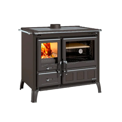 Stufa a legna con forno in ghisa GARDENIA XXL VST  Nero Antracite La Nordica Extraflame