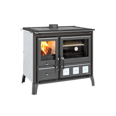 Stufa a legna con forno in ghisa GARDENIA XXL VST Pietra Naturale La Nordica Extraflame