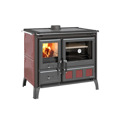 Stufa a legna con forno in ghisa GARDENIA XXL VST Pietra Naturale La Nordica Extraflame